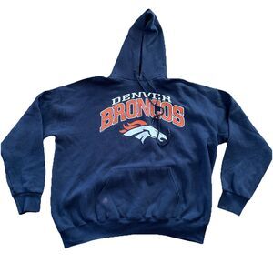 Vintage Lee Sport Denver Broncos Pullover Hoodie Mens XL Sweatshirt NFL Football